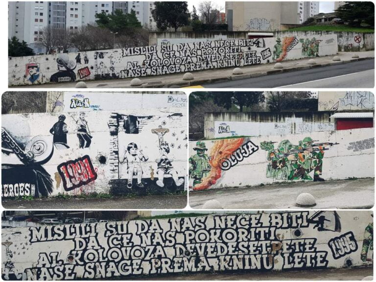 Mural posvećen hrvatskim braniteljima i godišnjici Oluje 1995